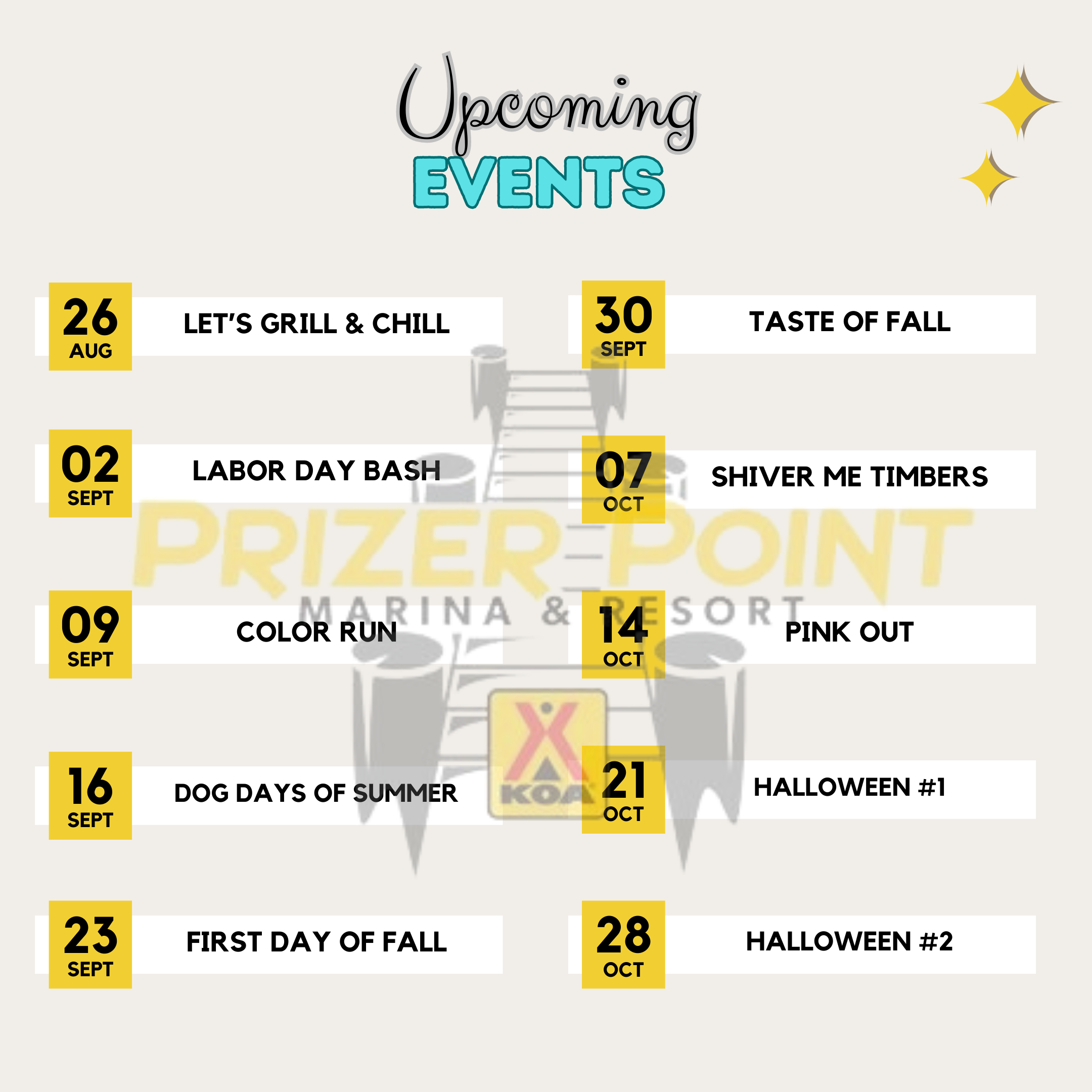 Prizer Point Events